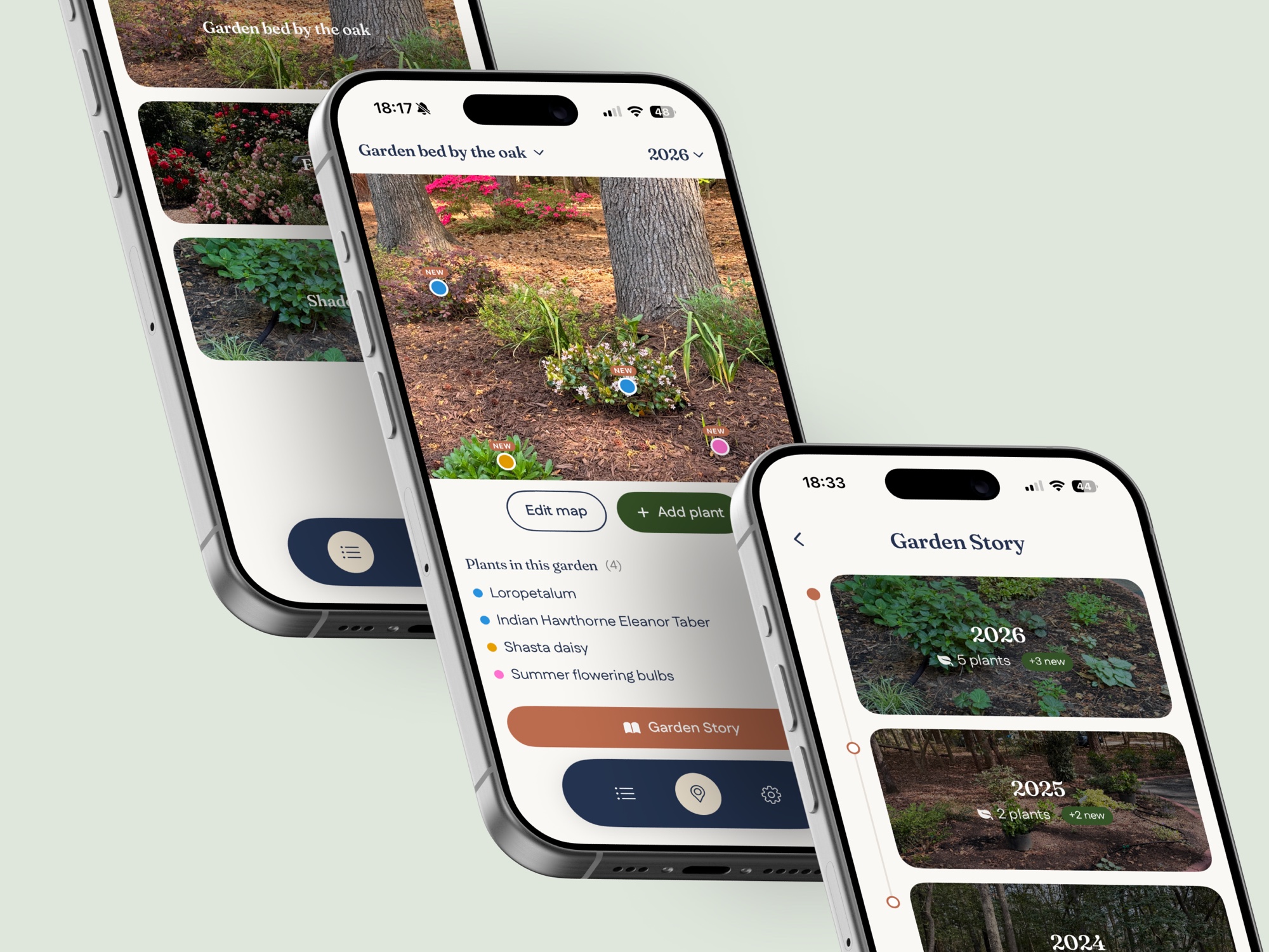The BloomMap brand and app, designed by Anna