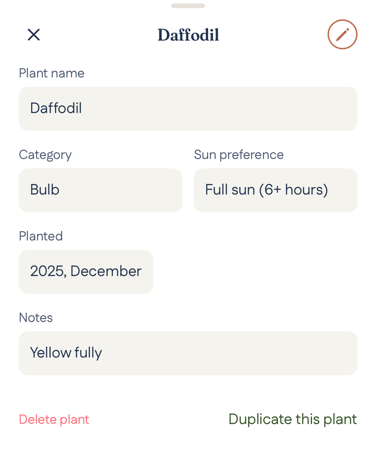Plant duplicate and edit screenshot