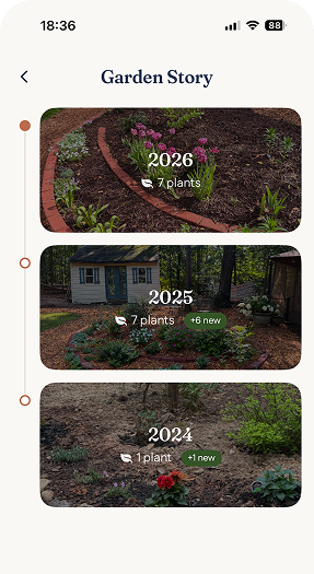 Track your garden year by year screenshot