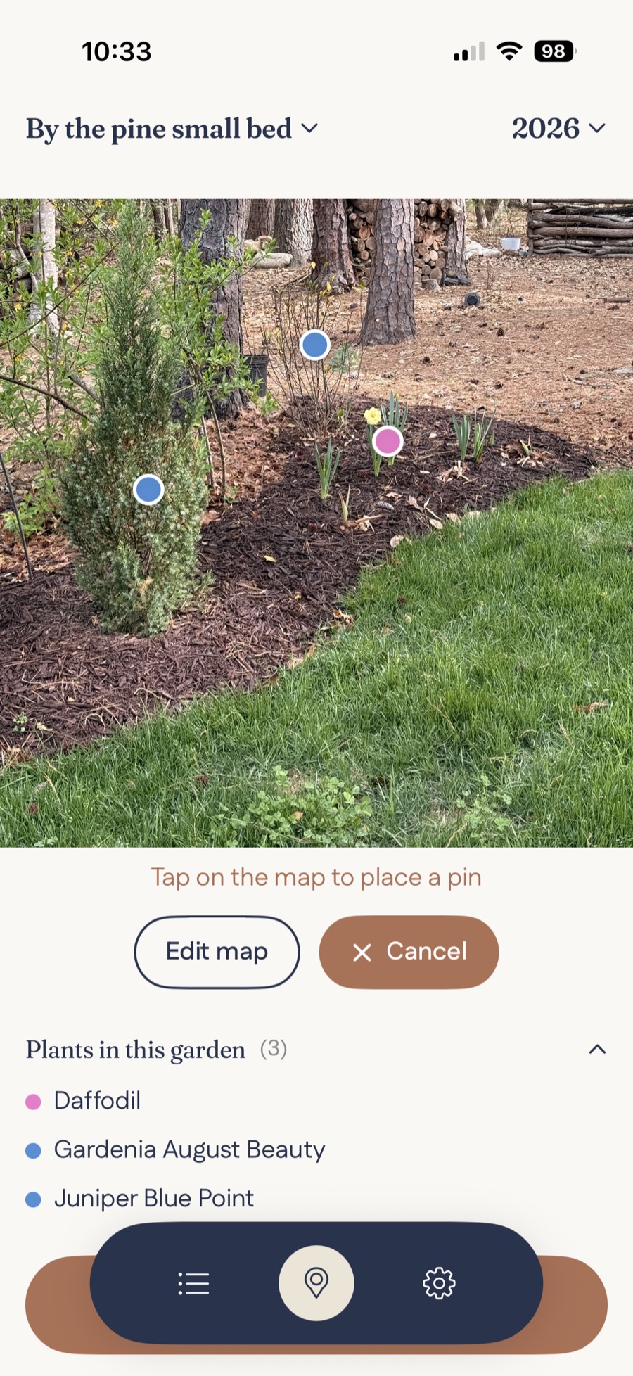 BloomMap app overview on iPhone